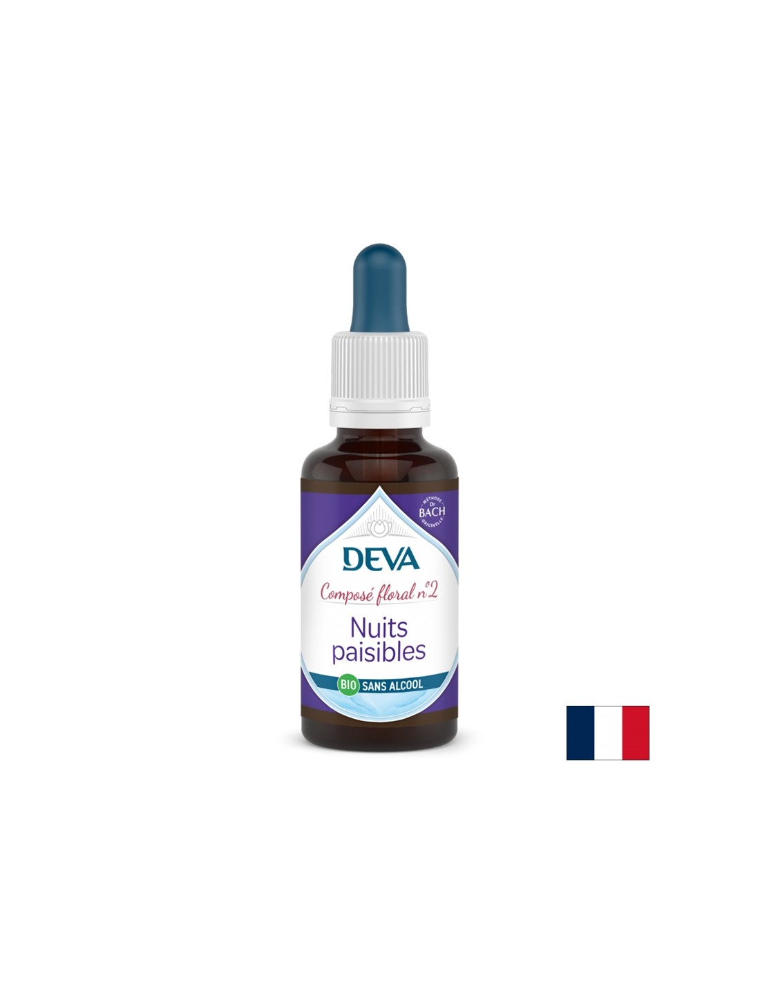 Peaceful Nights, Floral Essences, Bach Flower Drops No. 2 (Alcohol Free), 30 ml - Nutra Best Europe