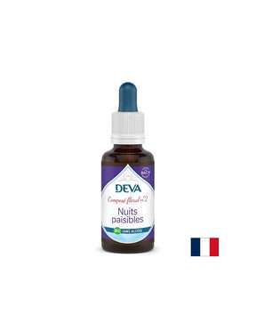 Peaceful Nights, Floral Essences, Bach Flower Drops No. 2 (Alcohol Free), 30 ml - Nutra Best Europe