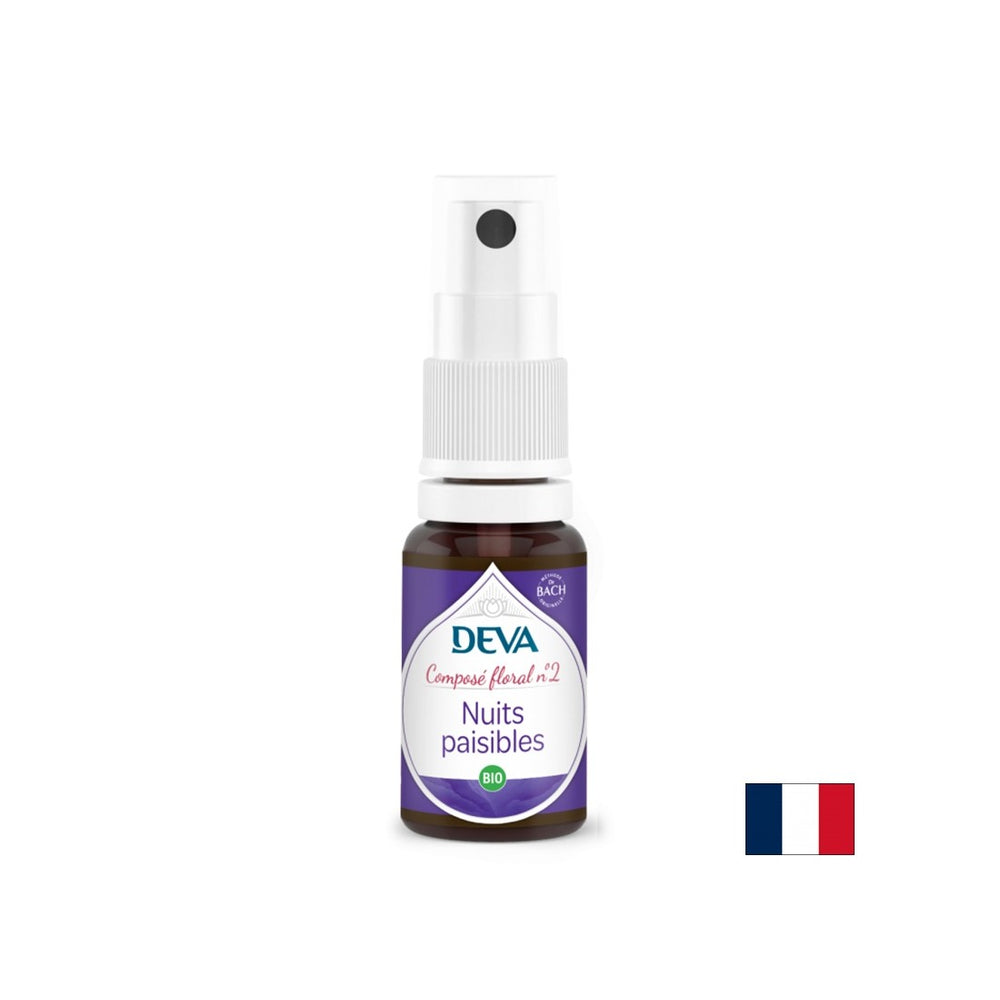 Peaceful nights, Bach flower essences No. 2, spray 15 ml - Nutra Best Europe