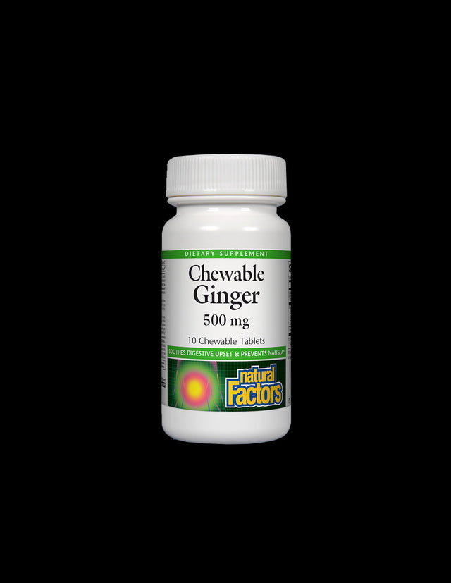 Chewable Ginger 500 mg - 10 Chewable Tablets - Nutra Best Europe