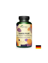 Against stress and fatigue - Taurine + L-Theanine, turmeric and vitamin B3, 90 capsules - Nutra Best Europe