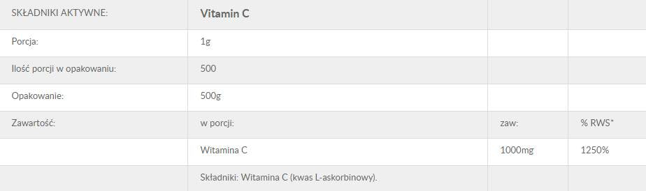 100% Vitamin C [500 grams, 500 Doses] - Nutra Best Europe