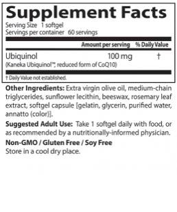BEST Ubiquinol Kaneka QH 100 mg - 60 Gel capsules - Nutra Best Europe