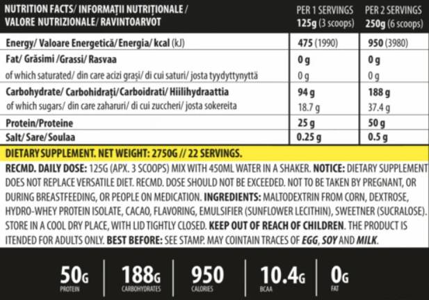 iGain - 2750 grams - Nutra Best Europe
