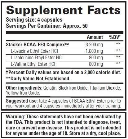 BCAA ETHYL ESTER - 198 capsules - Nutra Best Europe