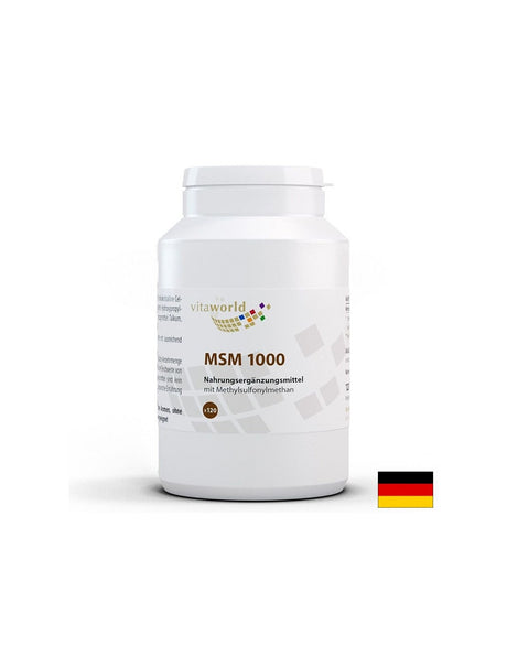 Joints and bones - MSM (methylsulfonyl methane), 1000 mg x 120 tablets - Nutra Best Europe