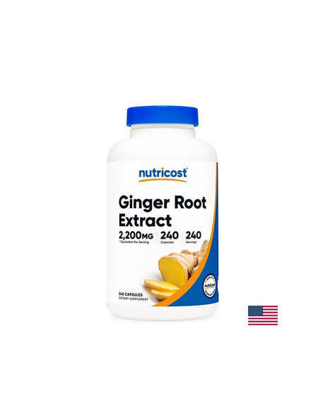 Gastrointestinal Health - Ginger (root), 550 mg x 240 capsules - Nutra Best Europe