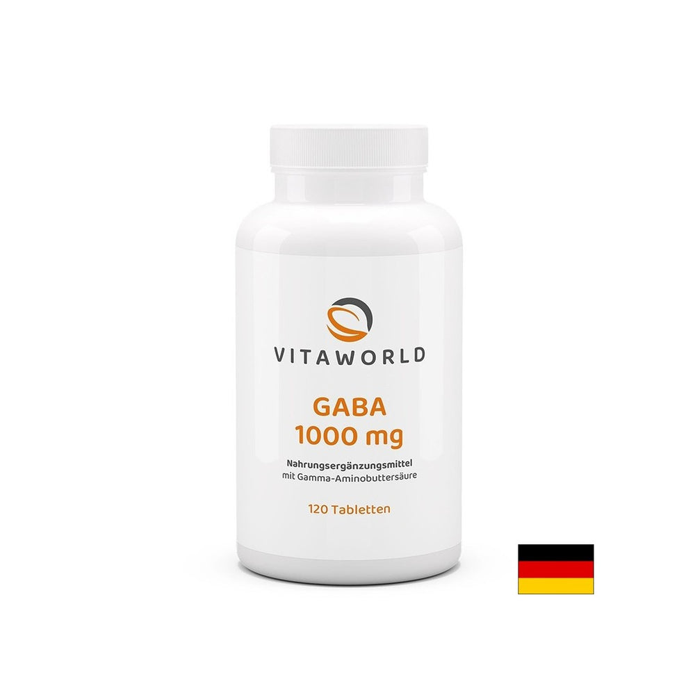 Stress and Insomnia - GABA (Gamma-Aminobutyric Acid), 1000 mg x 120 tablets - Nutra Best Europe