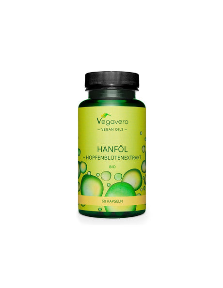 Stress and insomnia - Hemp oil + Hop flower extract, 60 capsules - Nutra Best Europe