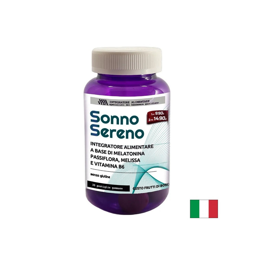 Melatonin + passionflower, lemon balm and vitamin B6 - For stress, insomnia, anxiety, 30 jelly tablets - Nutra Best Europe