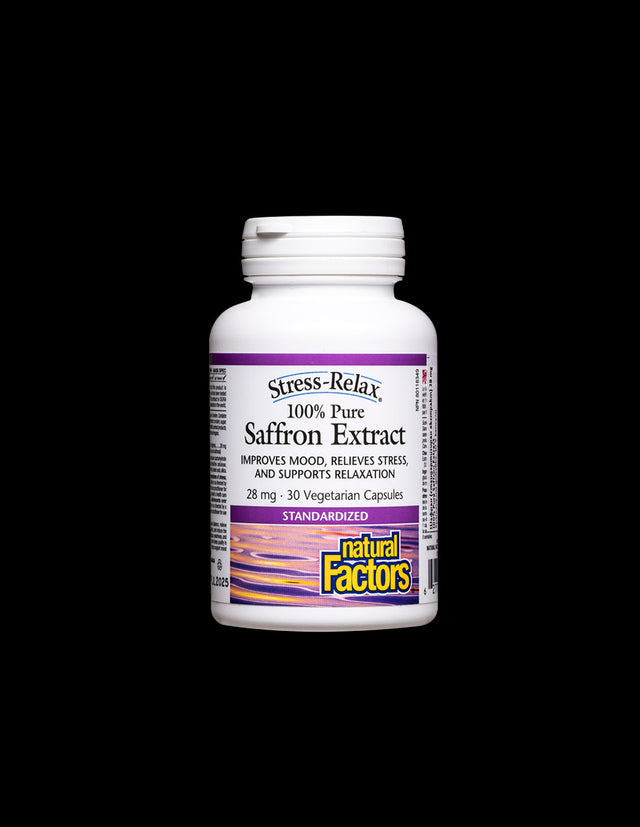 Stress and Depression - Saffron (standardized extract), 28 mg x 30 V capsules Natural Factors - Nutra Best Europe