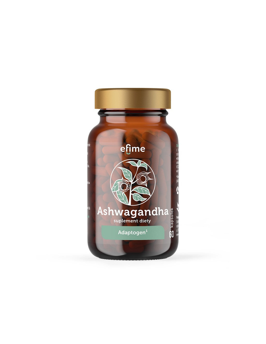 Stress and good mood - Ashwagandha, 60 capsules EkaMedica - Nutra Best Europe