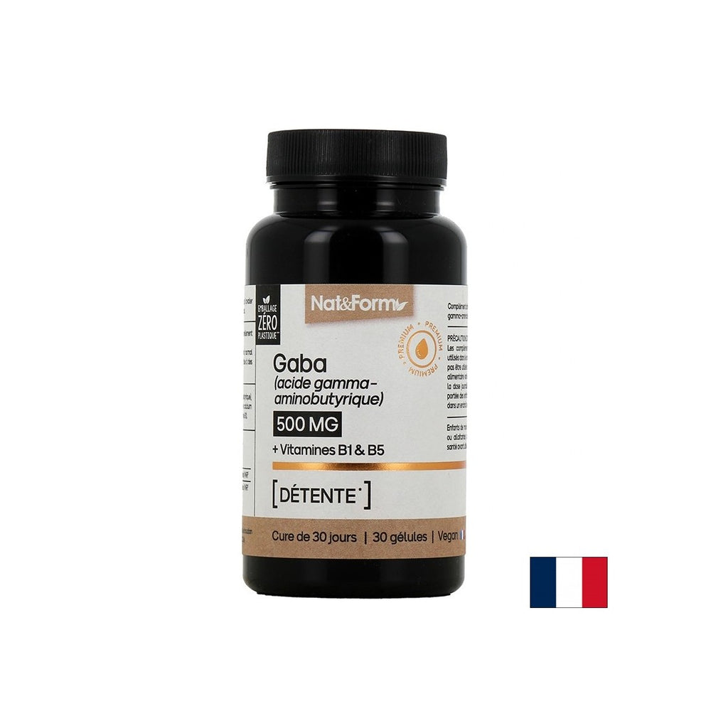 Stress and good mood - GABA + Vitamin B1 and pantothenic acid, 30 capsules - Nutra Best Europe