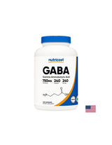 Stress and good mood - Gamma-aminobutyric acid (GABA), 750 mg x 240 capsules - Nutra Best Europe