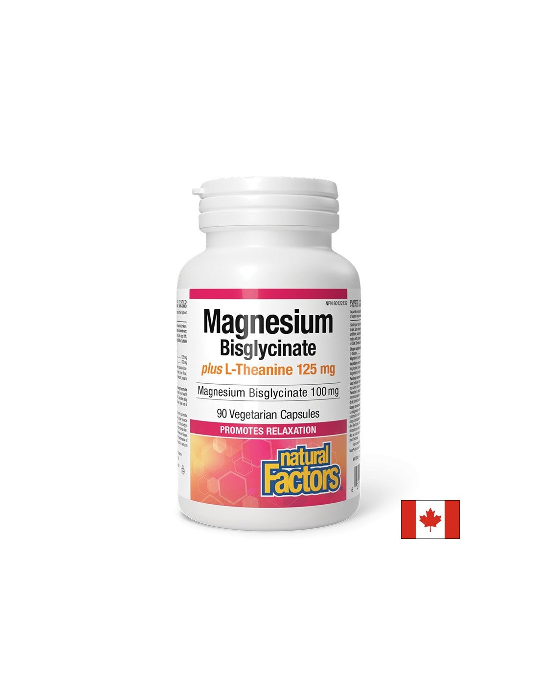 Stress and good mood - Magnesium (bisglycinate) 100 mg + L-Theanine 125 mg x 90 capsules - Nutra Best Europe