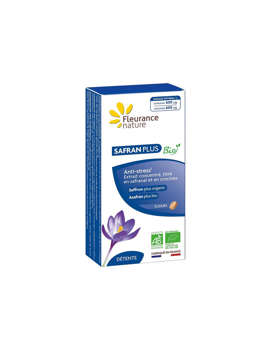 Stress and good mood - Saffron Bio, 30 mg x 15 tablets - Nutra Best Europe