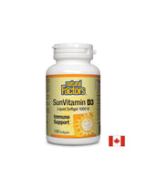 SunVitamin D3 1000 IU - 180 Gel capsules - Nutra Best Europe