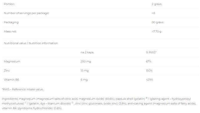 ZMB - 90 capsules - Nutra Best Europe