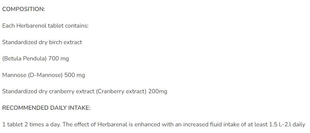 Herbarenol | Natural Diuretic - 30 Tablets - Nutra Best Europe