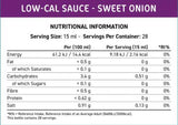 Fit Cuisine Low-Cal Sauce | Sweet Onion - 425 ml - Nutra Best Europe