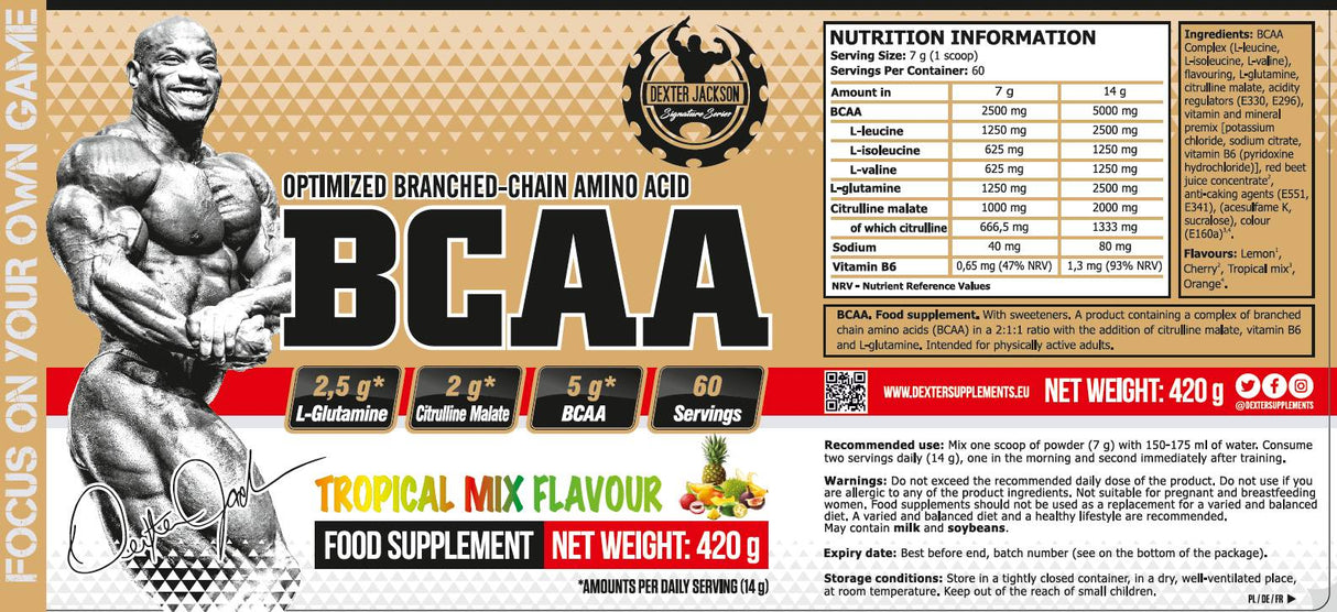 Gold Series | BCAA with L-Glutamine & L-Citrulline Malate - 420 grams - Nutra Best Europe