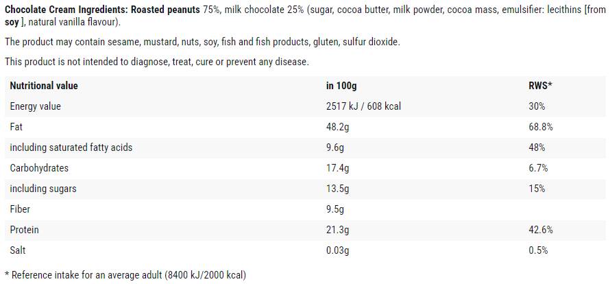 Chocolate Cream - 500 grams - Nutra Best Europe
