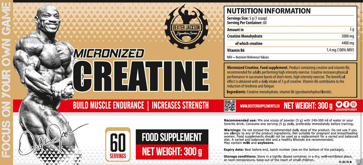 Gold Series | Micronized Creatine - 300 grams - Nutra Best Europe