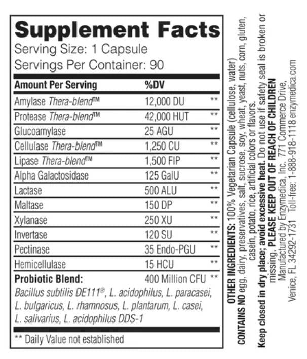 Digest + Probiotics - 90 capsules - Nutra Best Europe