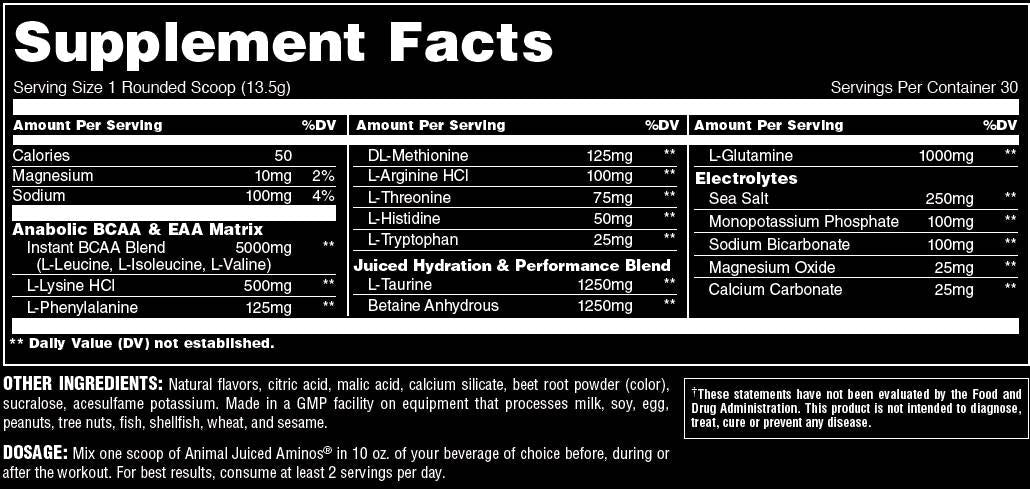 ANIMAL Juiced AMINOS - 348~405 grams - Nutra Best Europe