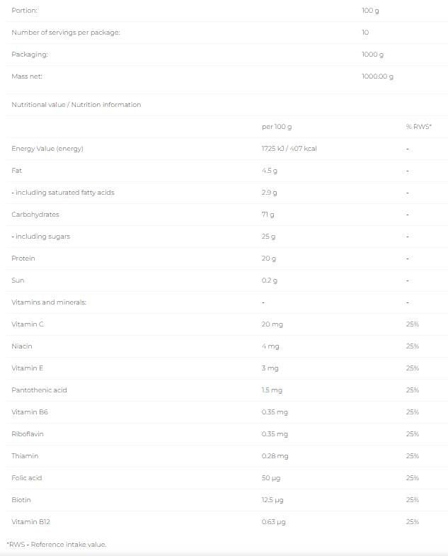 BESTIA Ultra Gainer - 3000 grams - Nutra Best Europe