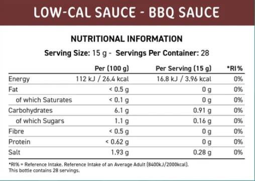 Fit Cuisine Low-Cal Sauce | BBQ - 425 ml - Nutra Best Europe