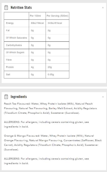Clear Protein Water - 500 ml - Nutra Best Europe