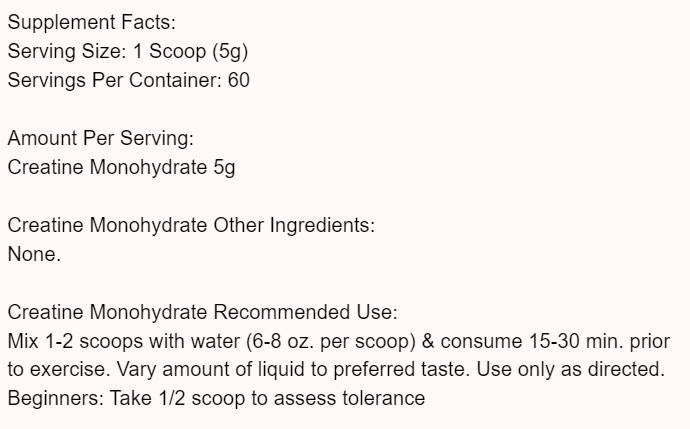 Creatine Monohydrate - 300 grams - Nutra Best Europe