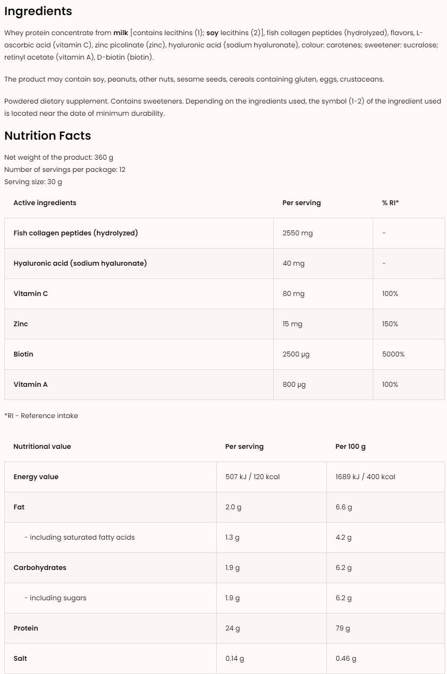 Beauty Blend Hair and Skin 360 grams - Nutra Best Europe