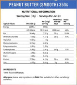 Fit Cuisine 100% Peanut Butter - Smooth - 350 grams - Nutra Best Europe