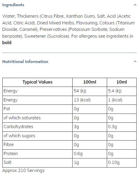 Skinny Syrup | Garlic & Herb - 425 ml - Nutra Best Europe