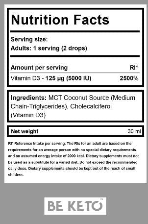 Vitamin D3 in Drops - 30 ml - Nutra Best Europe