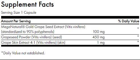 Grape Seed Extract | with MegaNatural Gold 60 capsules - Nutra Best Europe