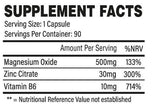 ZMA | Zinc, Magnesium & B6 - 90 capsules - Nutra Best Europe