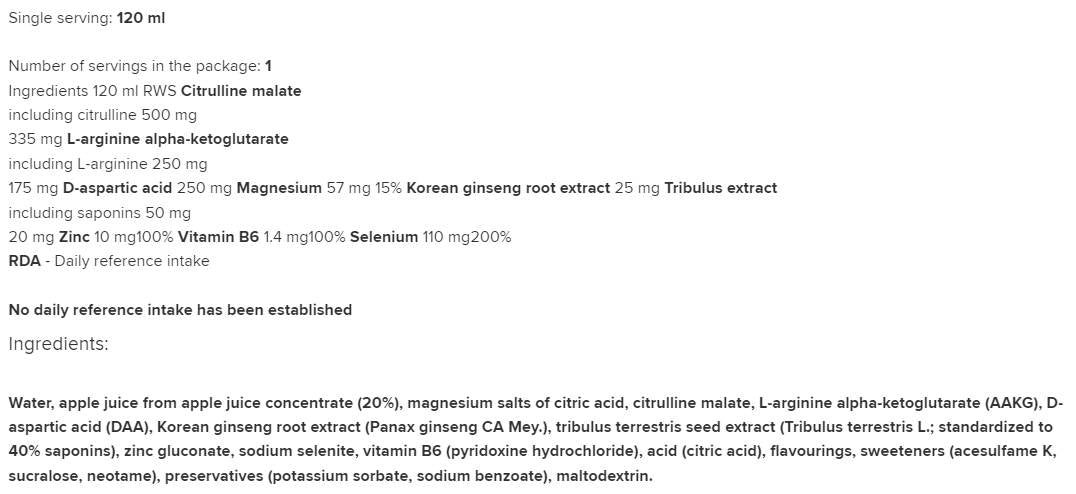 BAD BOY Shot | Male Libido 120 ml - Nutra Best Europe