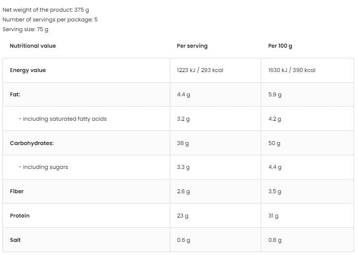 High Protein Cookies | Baking Mix 375 grams - Nutra Best Europe
