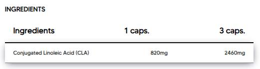 CLA 820 mg - 100 capsules - Nutra Best Europe