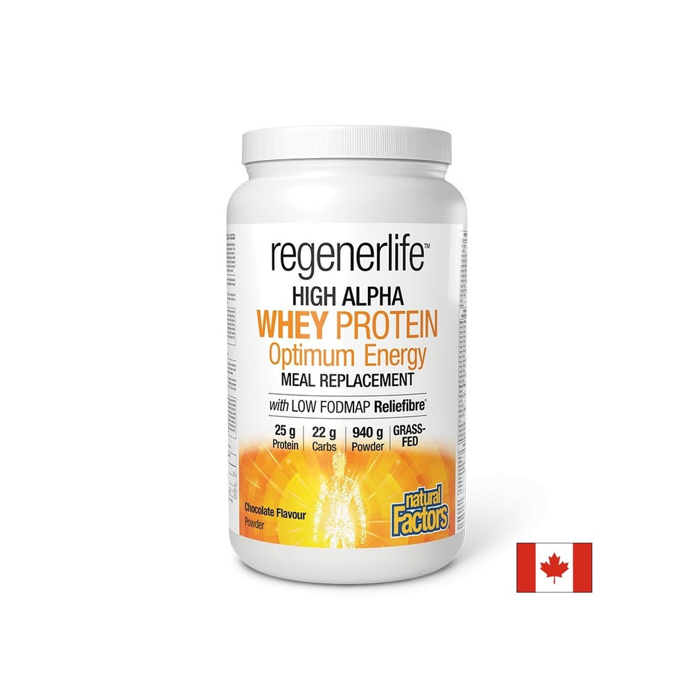 Whey Protein (Isolate) Optimum Energy Regenerlife™ - Energy and Muscle Tone, 940 g Chocolate Flavored Powder - Nutra Best Europe