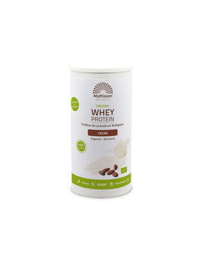 Whey Protein Organic, 450 g powder (cocoa flavor) - Nutra Best Europe