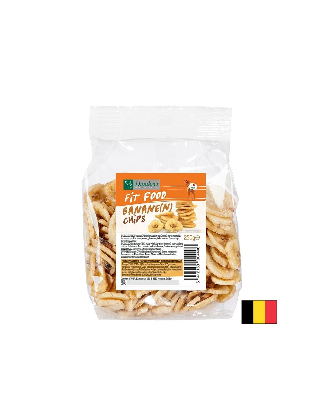 Dried banana chips, 250 g - Nutra Best Europe