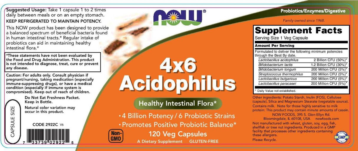 Acidophilus 4x6 - 120 capsules - Nutra Best Europe