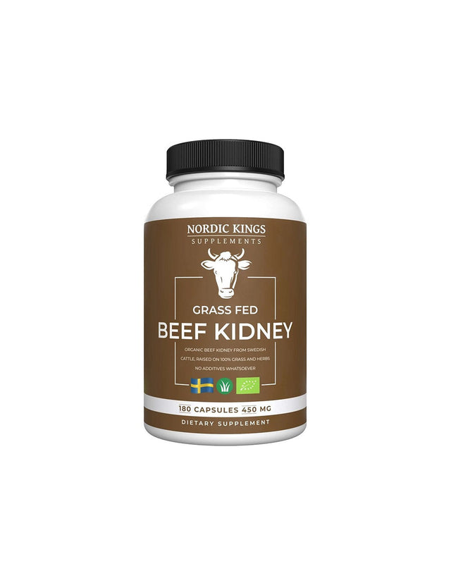 Beef kidneys from grass-fed animals (Organic), 180 capsules Nordic Kings - Nutra Best Europe