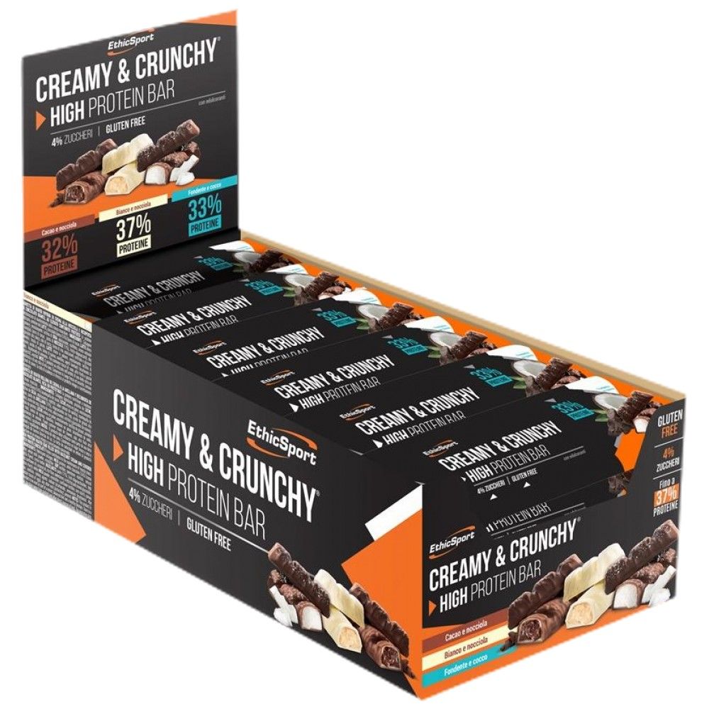 CREAMY & CRUNCHY High Protein Bar - 24 x 30 grams - Nutra Best Europe