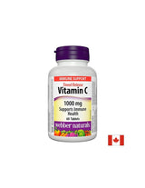 Time Release Vitamin C - Vitamin C 1000 mg, 60 tablets with extended release Webber Naturals - Nutra Best Europe