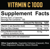 Vitamin C 1000 | with Zinc & Citrus Bioflavonoids - 240 capsules - Nutra Best Europe